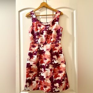 Ann Taylor Loft floral pattern A-line dress